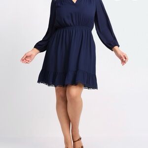 Daniel Rainn Navy Long Sleeve Dress